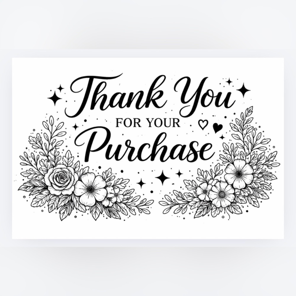 Handmade 50count “Thank You For Your Purchase” Stickers